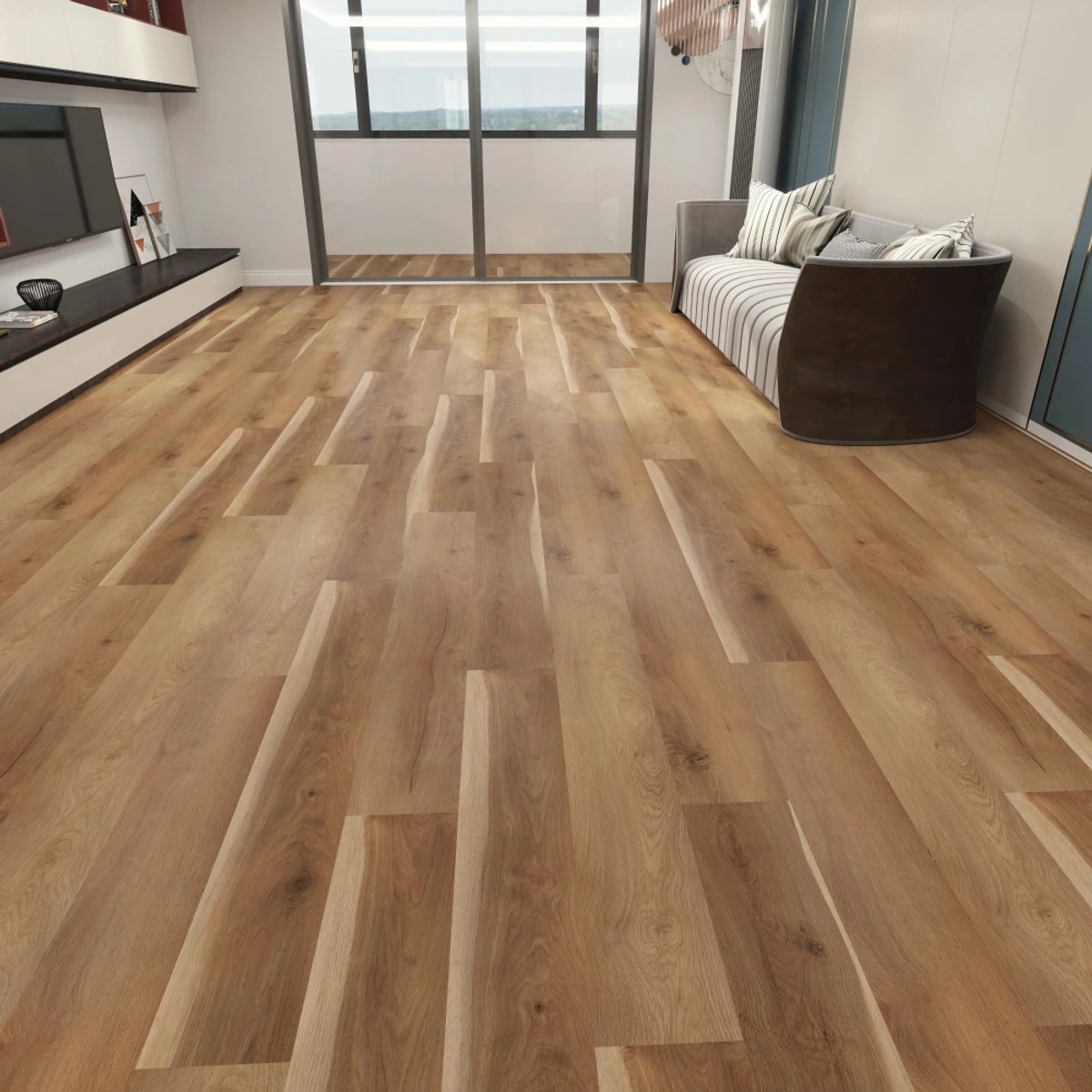 Completion SPC Rigid-Core Plank installed in a room setting