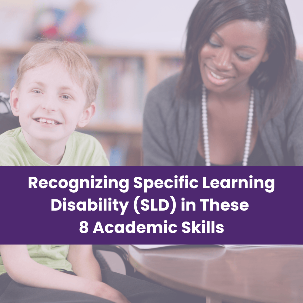 recognizing specific learning disability