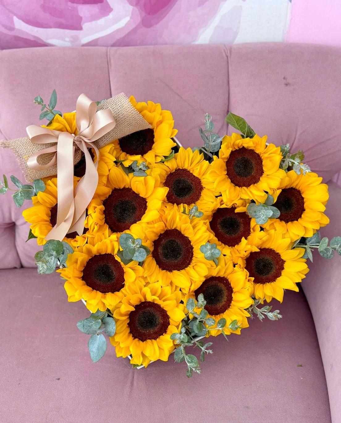 corazon de girasoles