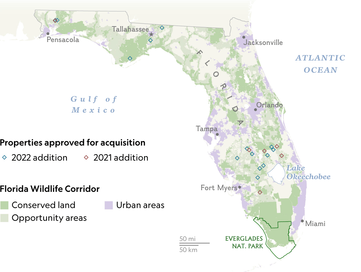 The Quest To Protect The Florida Wildlife Corridor Gains Ground Map 1 