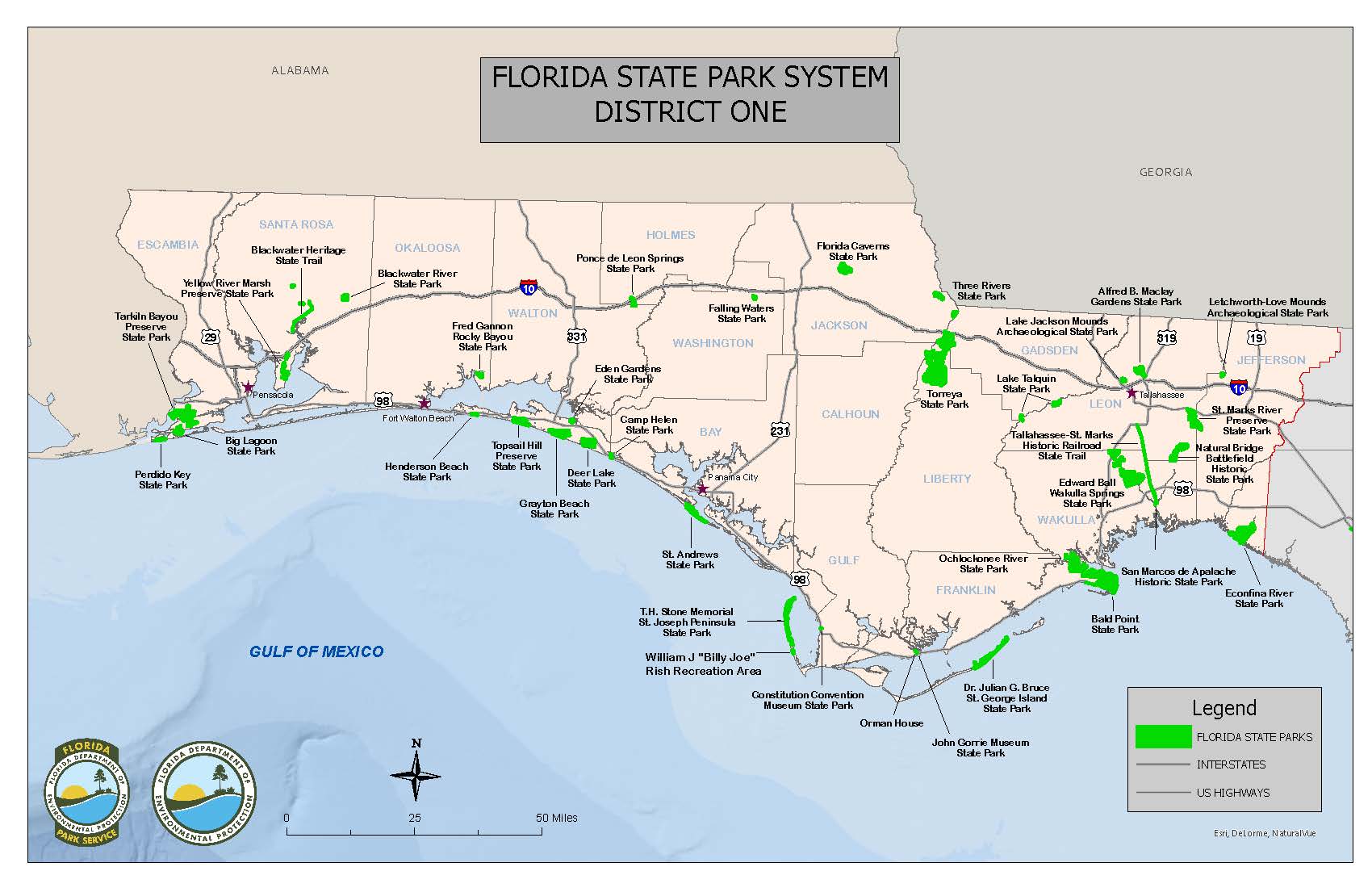 Florida State Parks Map 