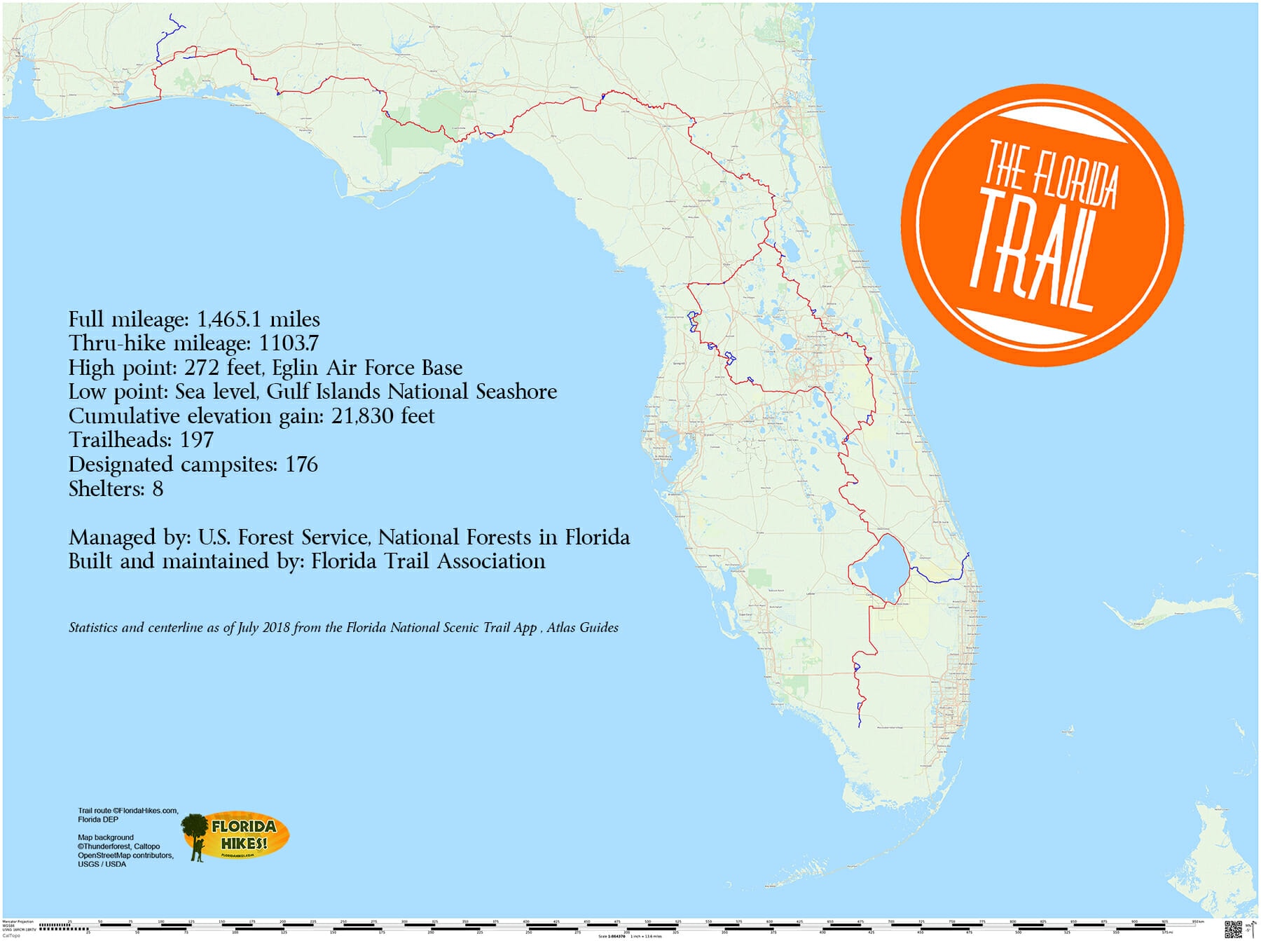 World Maps Library Complete Resources Maps Of Florida Florida Trail Overview Map 2018 