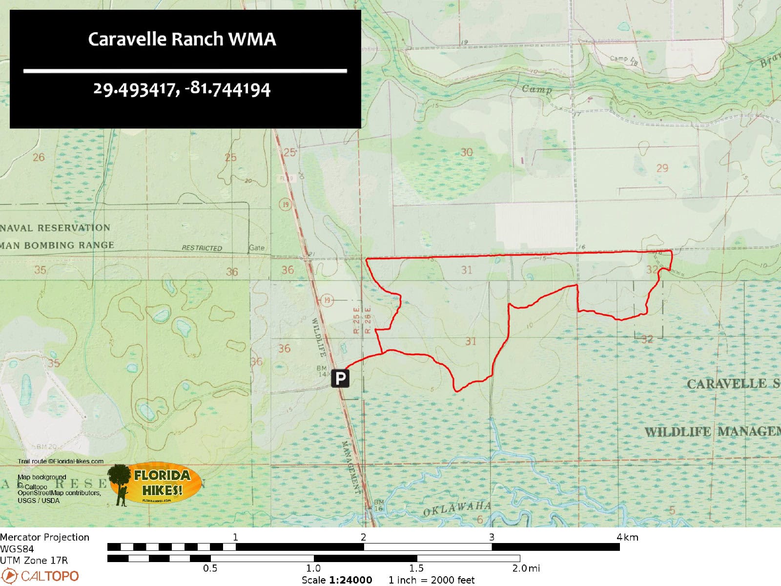 Caravelle Ranch WMA Florida Hikes Caravelle Ranch WMA Trail Map 