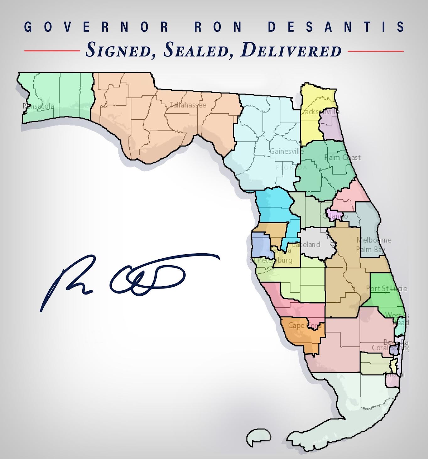 DeSantis Signs Legislation Making New Map Official 0 2 