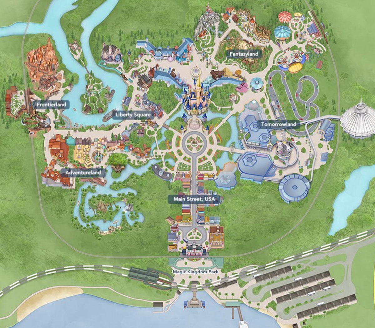 images Magic Kingdom Park Map 2021 how big is the magic kingdom disney
