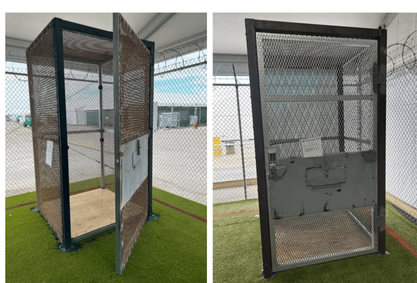 ‘Alligator Alcatraz’ detainees were held in cages the size of a phone booth
