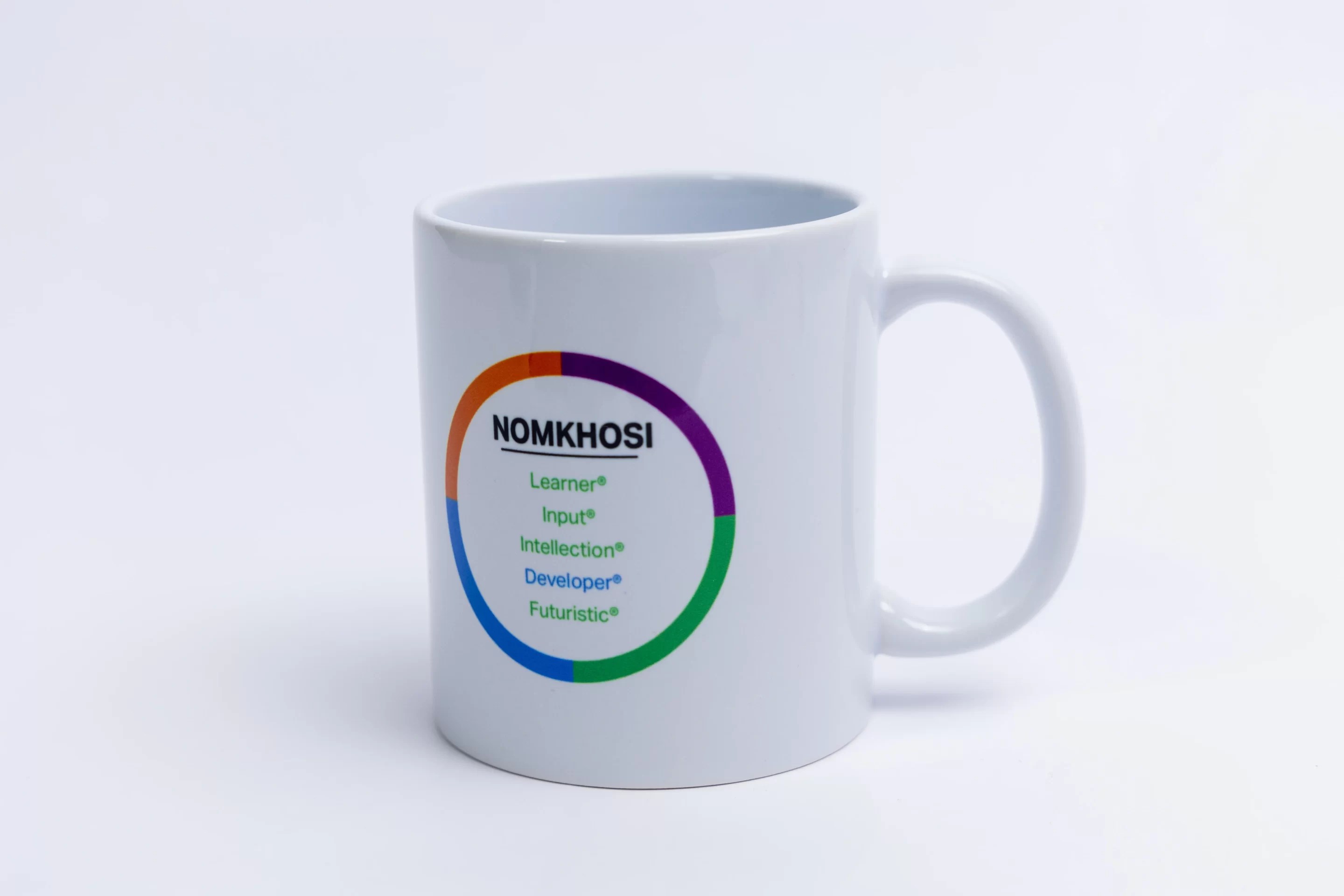 CliftonStrengths® Basic White Mug 350ml Colour Circle