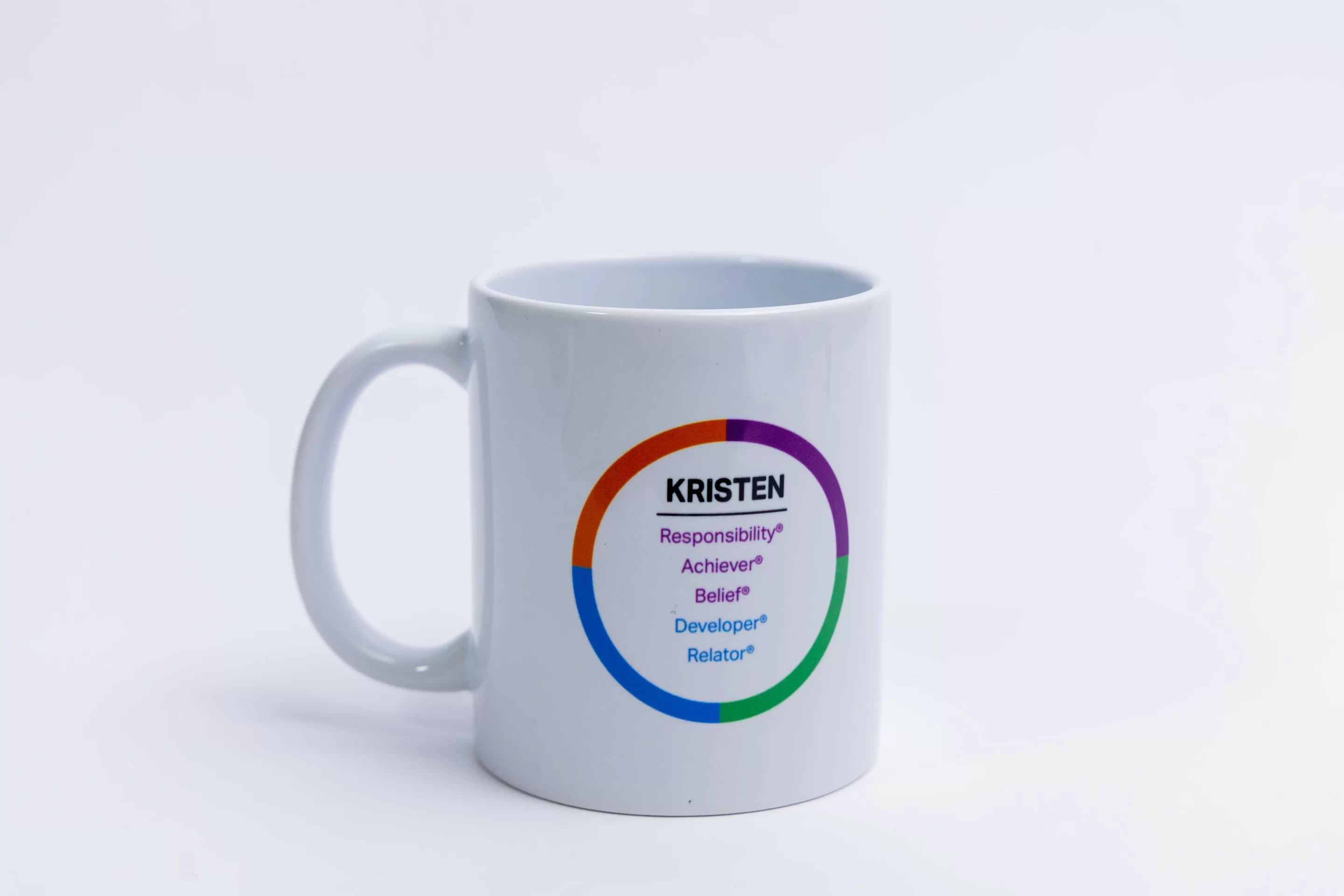 CliftonStrengths® Basic White Mug 350ml Colour Circle