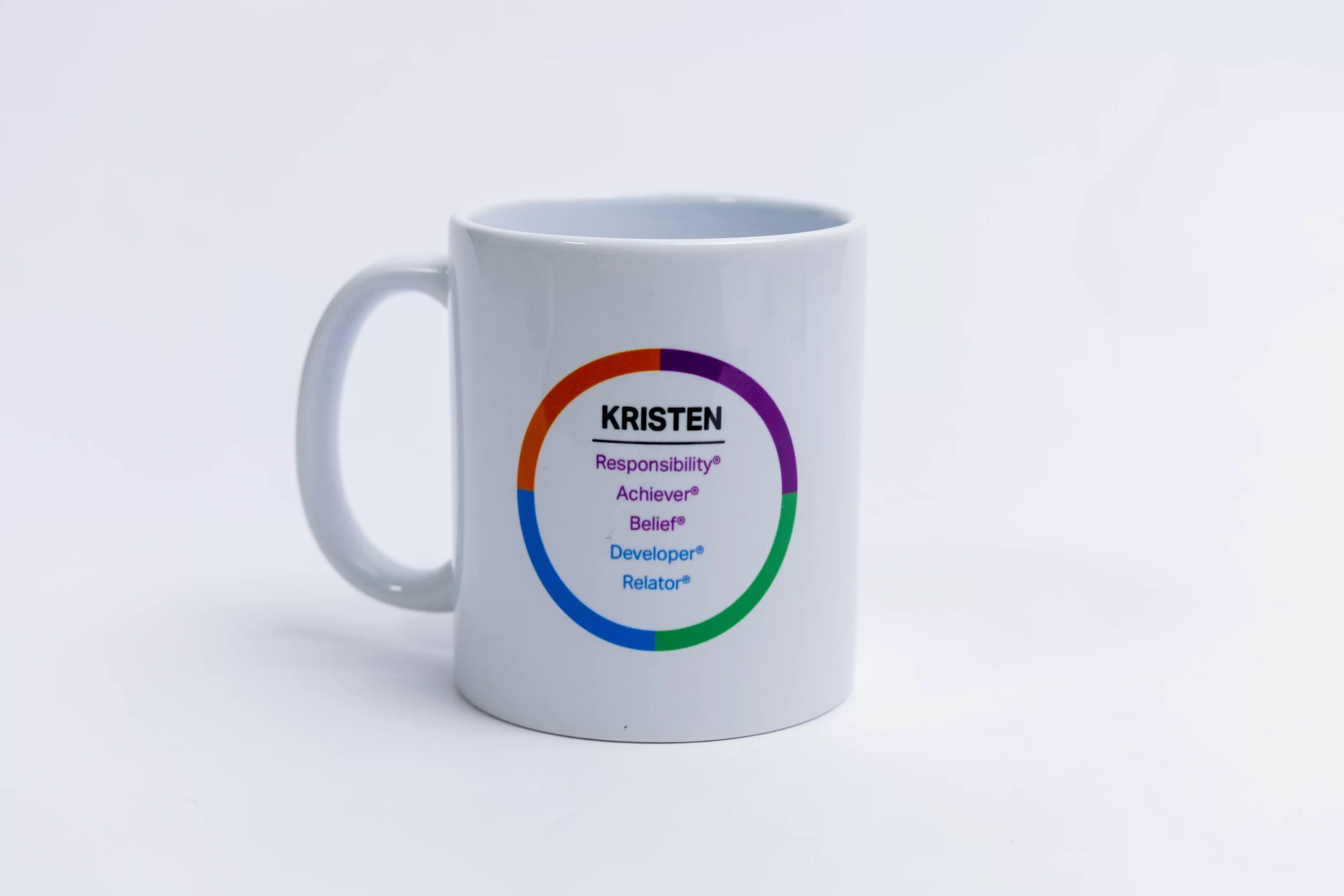 CliftonStrengths® Basic White Mug 350ml Colour Circle