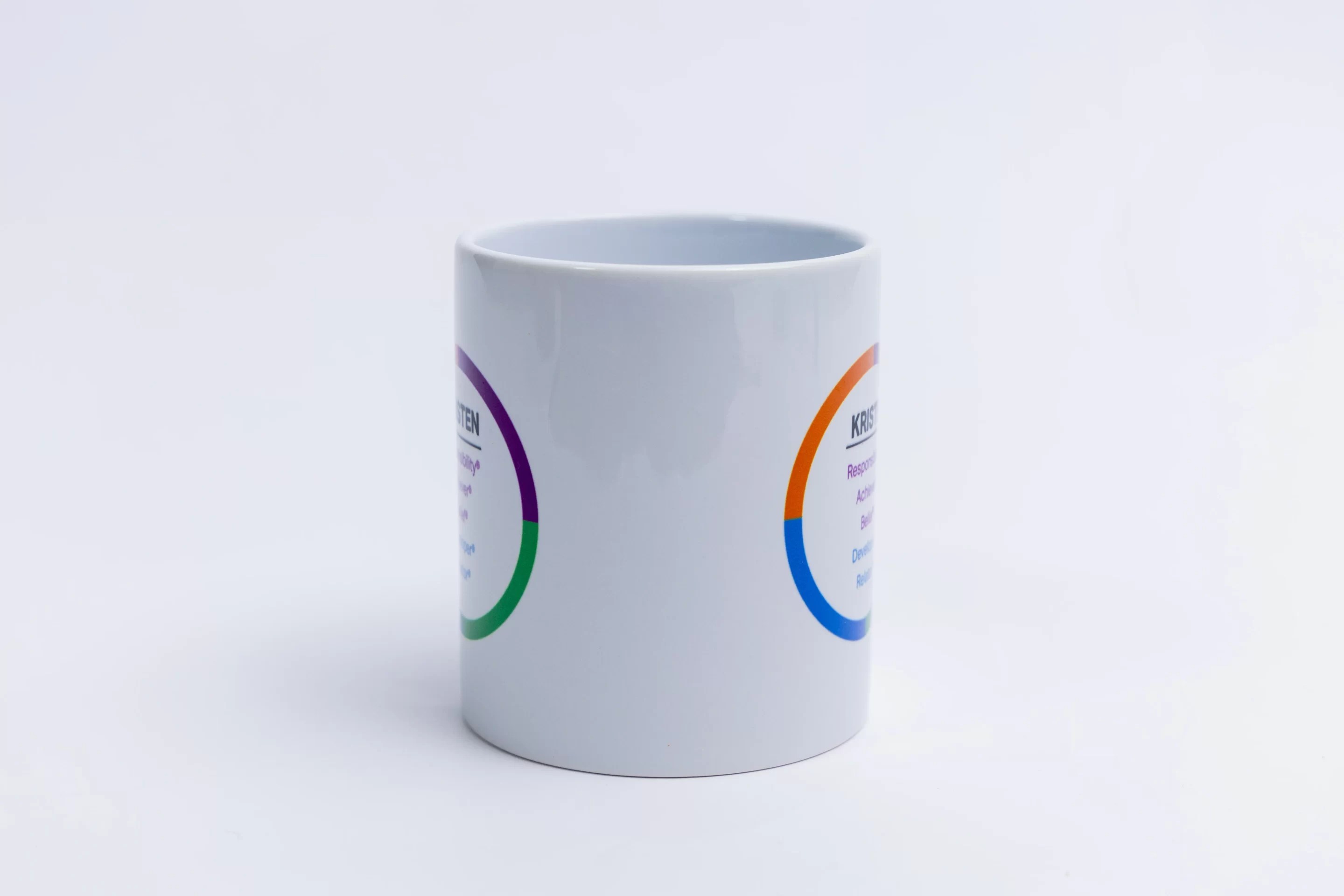 CliftonStrengths® Basic White Mug 350ml Colour Circle