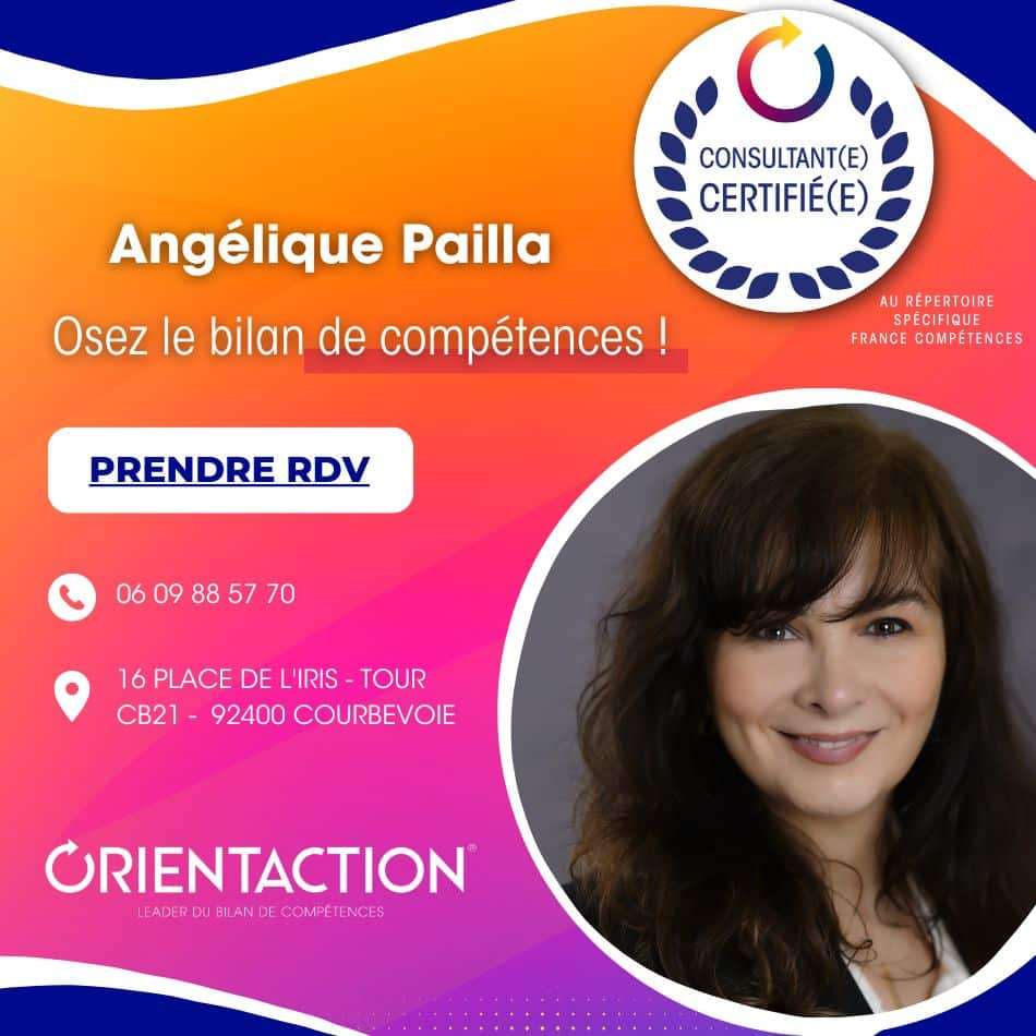 Angélique PAILLA - Coach Professionnelle Certifiée RNCP et consultante en bilan de compétences certifiée RS France Compétences
