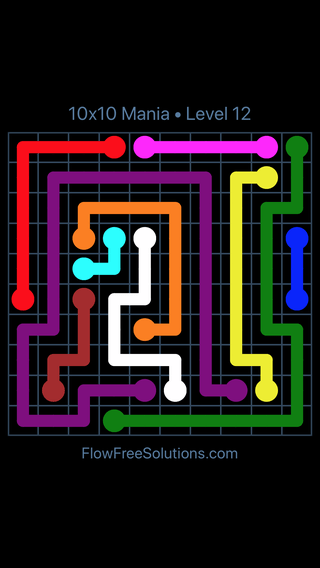 Flow Free 10x10 Mania Level 106 Puzzle Solution And Answer Flow Free Solutions You get 3 Tetris like pieces at a time and you can place them anywhere on the 10x10 grid.