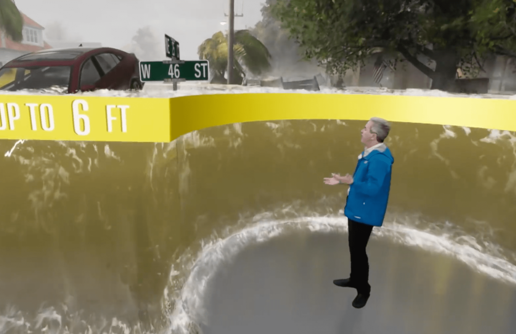 Realistic storm surge depicted in Weather Channel forecast Rob