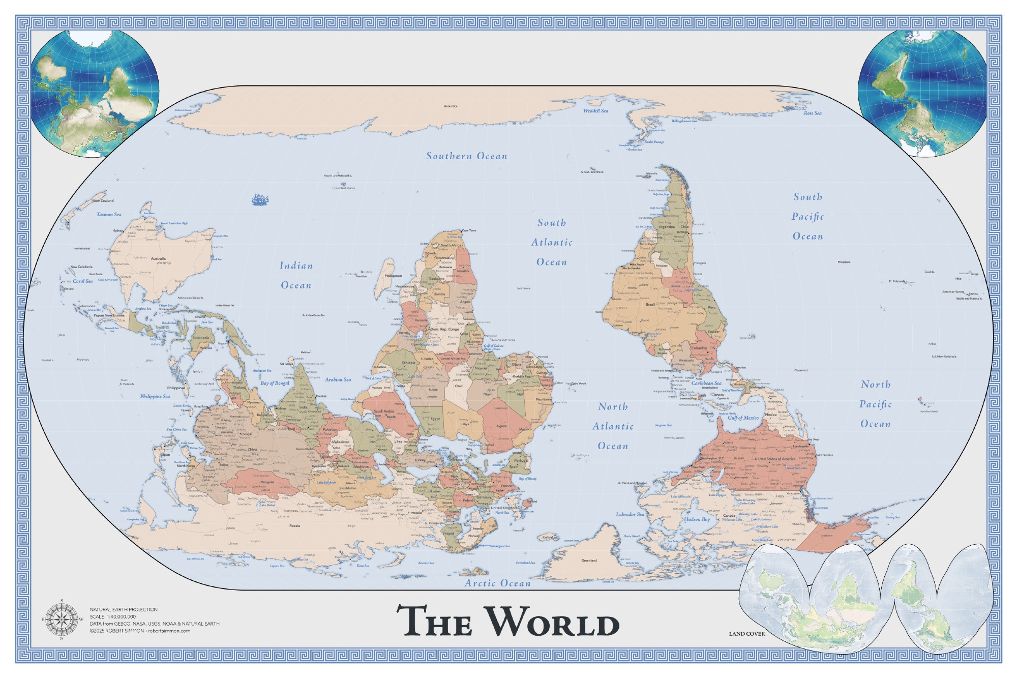 Map Of An Upside Down World FlowingData Upside Down World Simmon 