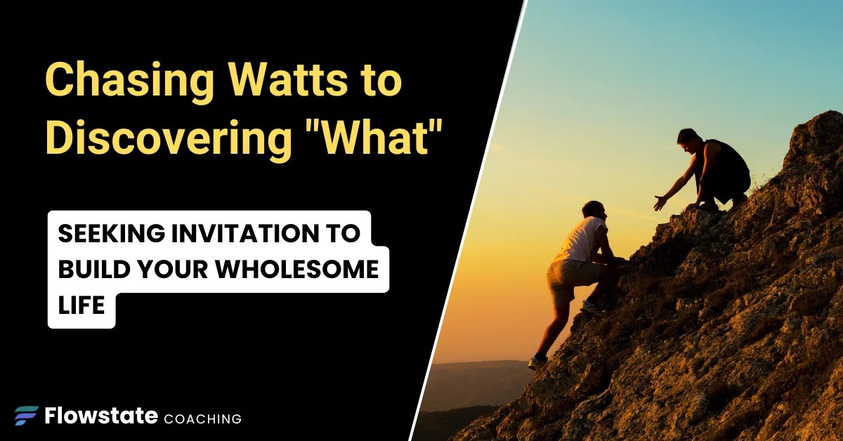 Climber helping another ascend a mountain at sunset, symbolizing personal growth and coaching support.