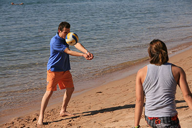 Beach Volleyball by the sea