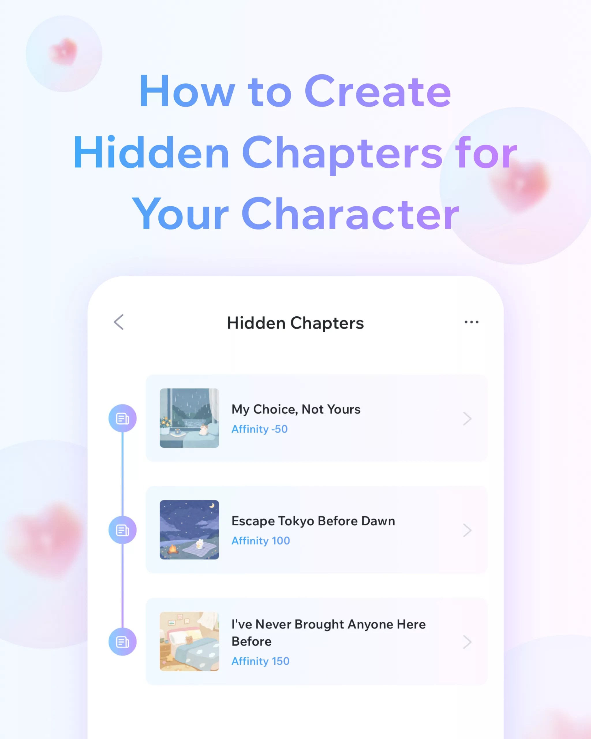 How to Create Hidden Chapters for Your Character
