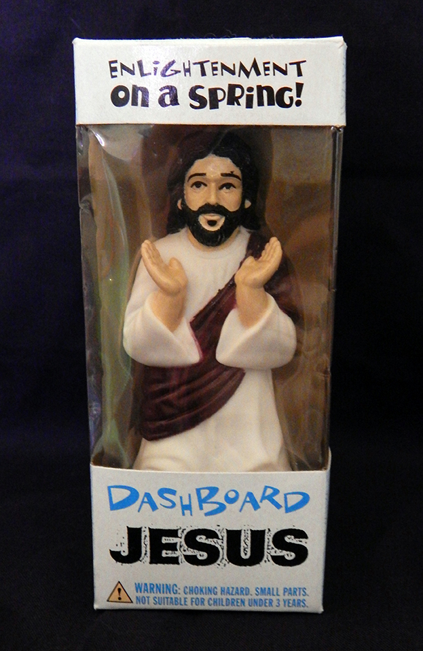 Satirical spiritual protection in car-USA-Christian-Plastic-5 1/2"x2 1/2"