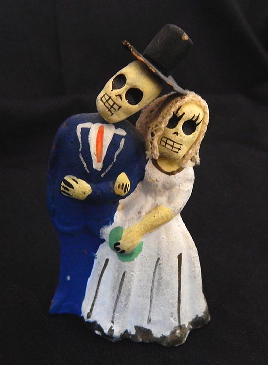 Decoration for Day of the Dead (honors ancestors) Latin America-Aztec/Spanish-Papier mache-3" tall