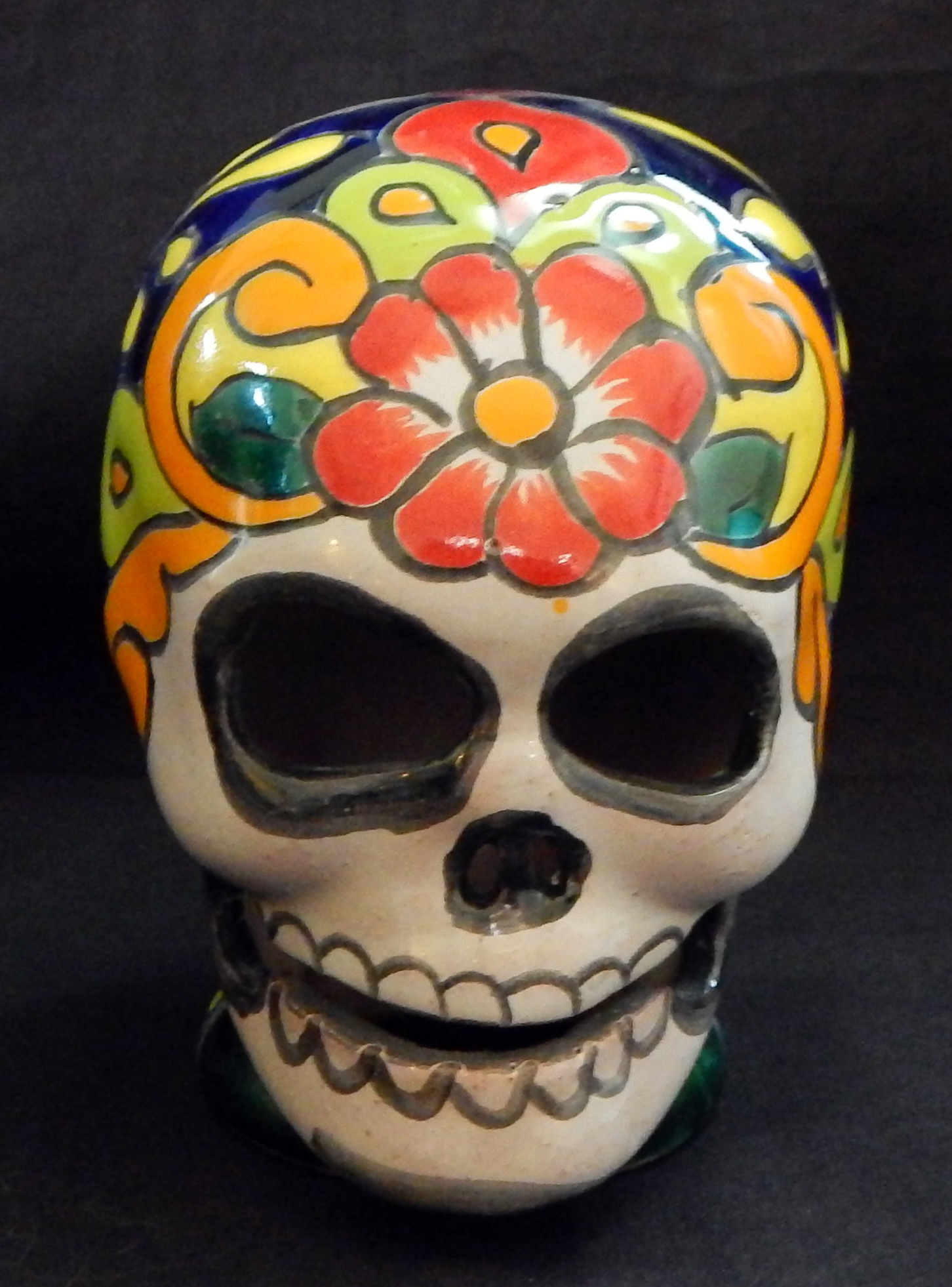Decoration for Day of the Dead (honors ancestors)-Latin America-Aztec/Spanish-Ceramic/glaze-5" x 3 1/2"