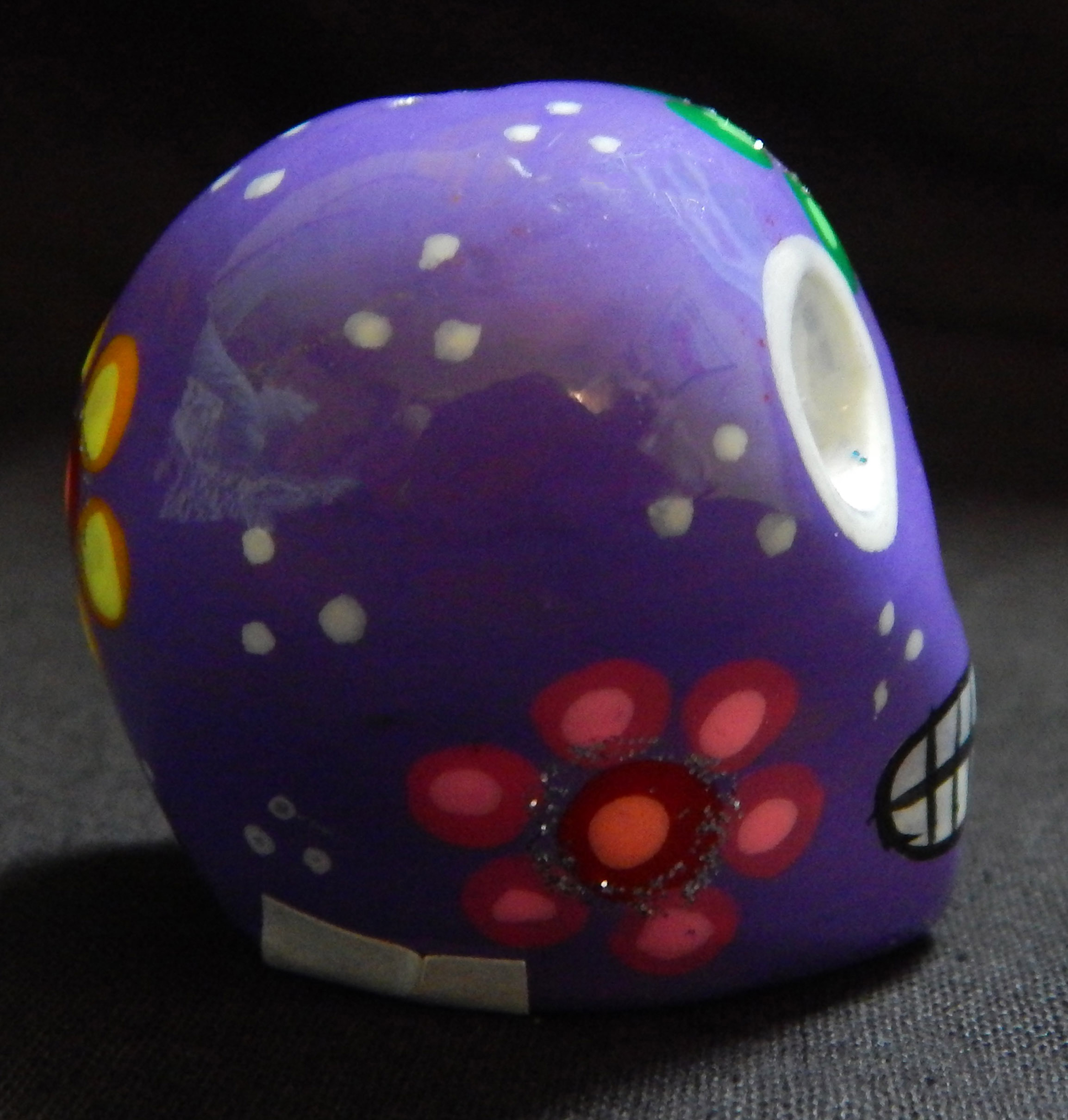 Decoration for Day of the Dead (honors ancestors)-Latin America-Aztec/Spanish-Ceramic/glaze-1 1/2" x 1 1/2'