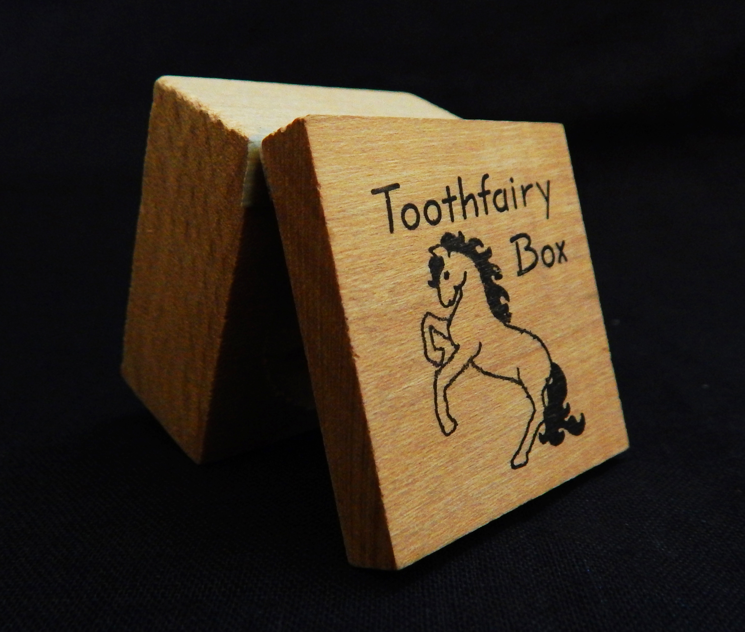Holds child's fallen-out baby teeth for the "tooth fairy" to exchange for money-USA-American-Wood-1" x 1 1/2"