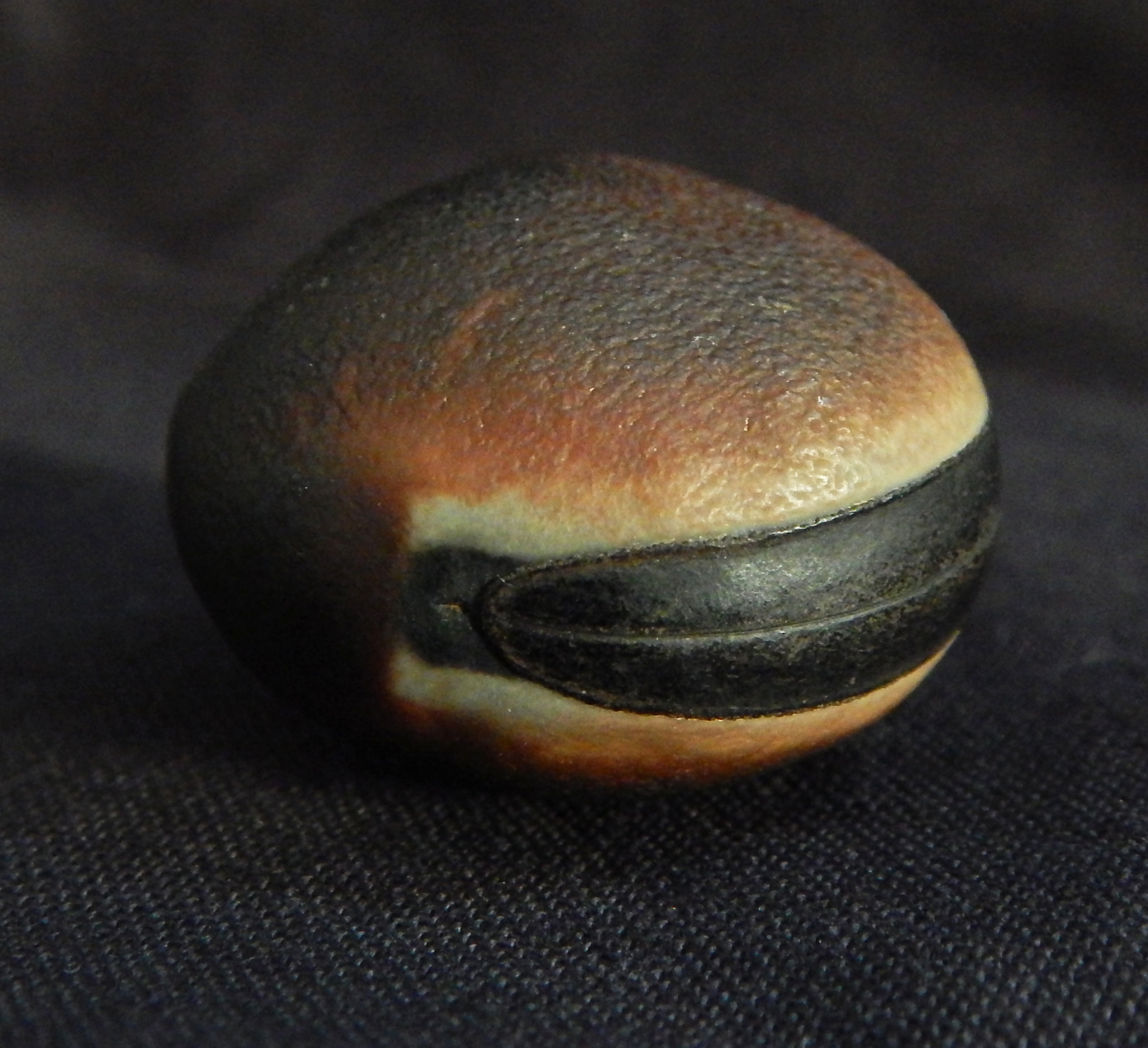 Protection, by carrying next to body, sometimes next to the waist-Mexico/USA-Mexican/Indigenous-Velvet bean or cowhage (Mucuna pruirens)-Seed pod-3/4"