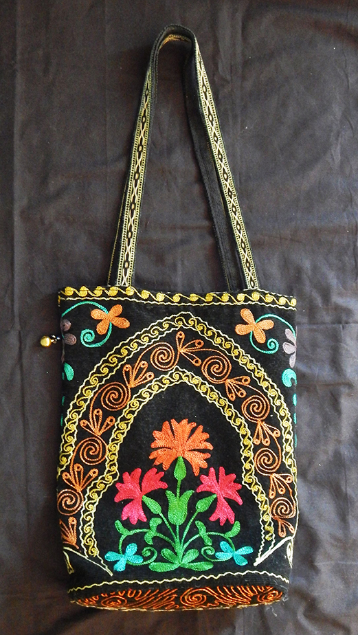 Carrying objects-India-Indian-Embroidered cloth-15" x 11 1/4"