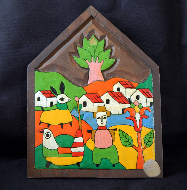 Decoration-El Salvador?-Salvadoran?-Paint on wood-6 1/4" x 4 3/4"