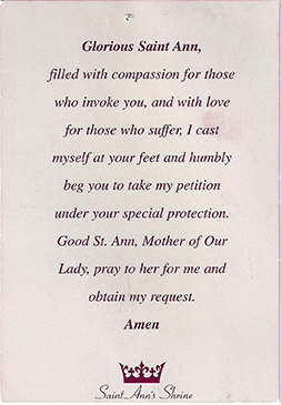 Protection and blessings-Canada-Catholicism-Paper-5" x 3 1/2"