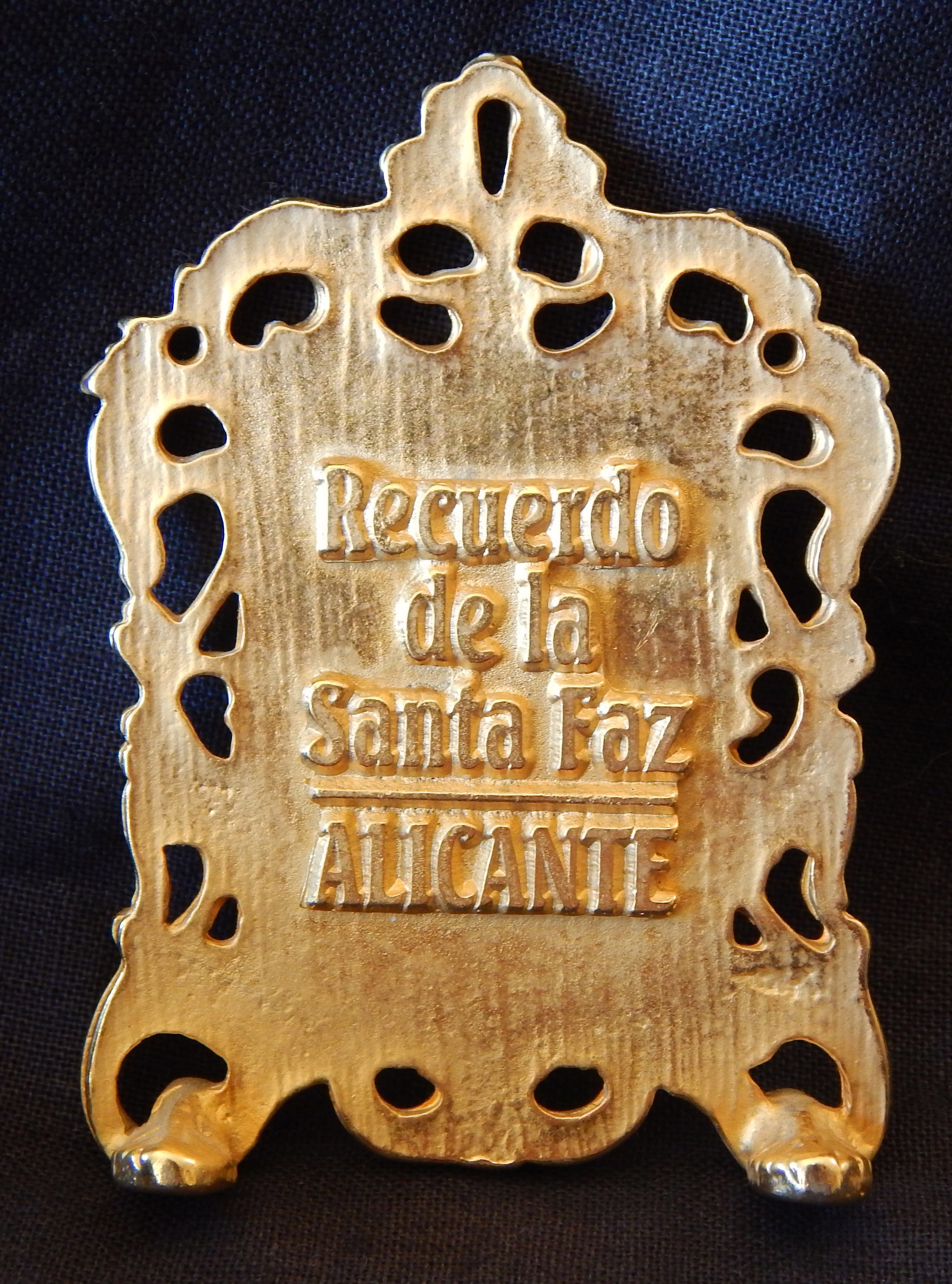Recuerdo de la Snata Faz Allcante (Reverse side inscription)