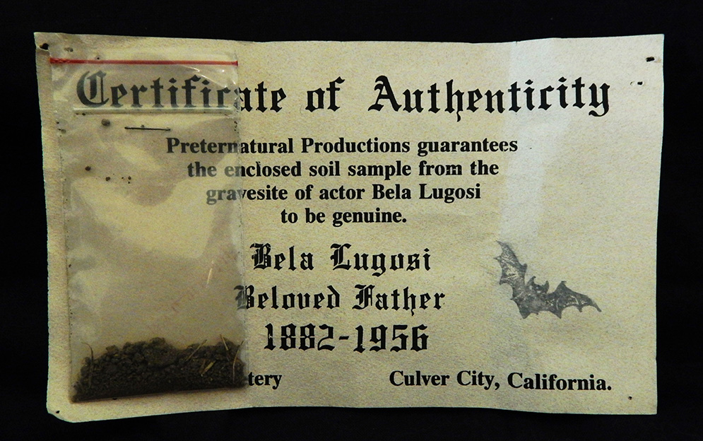 Dirt from Bela Lugosi's Grave