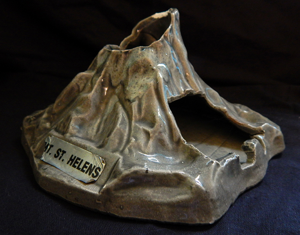 Mt. St. Helens Ash Tray (side view)