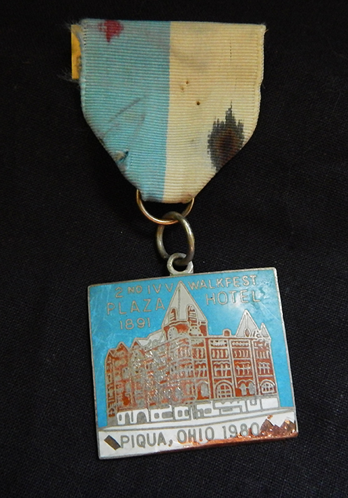 Medal from the Plaza Hotel in Piqua, Ohio, 1980
