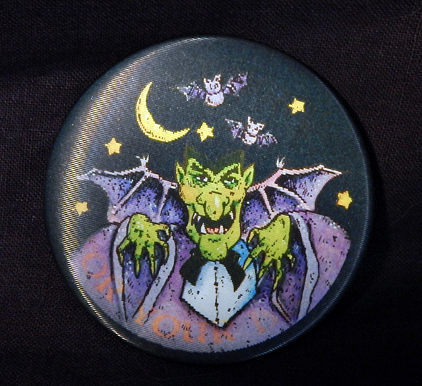 Vampire pin, image of Dracula