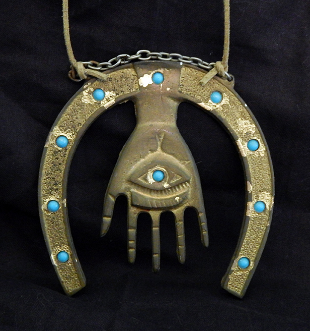 Amulet, Hamsa hanging from horseshoe