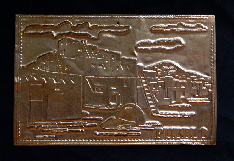 Depiction of Pueblo Indians housing with ladders