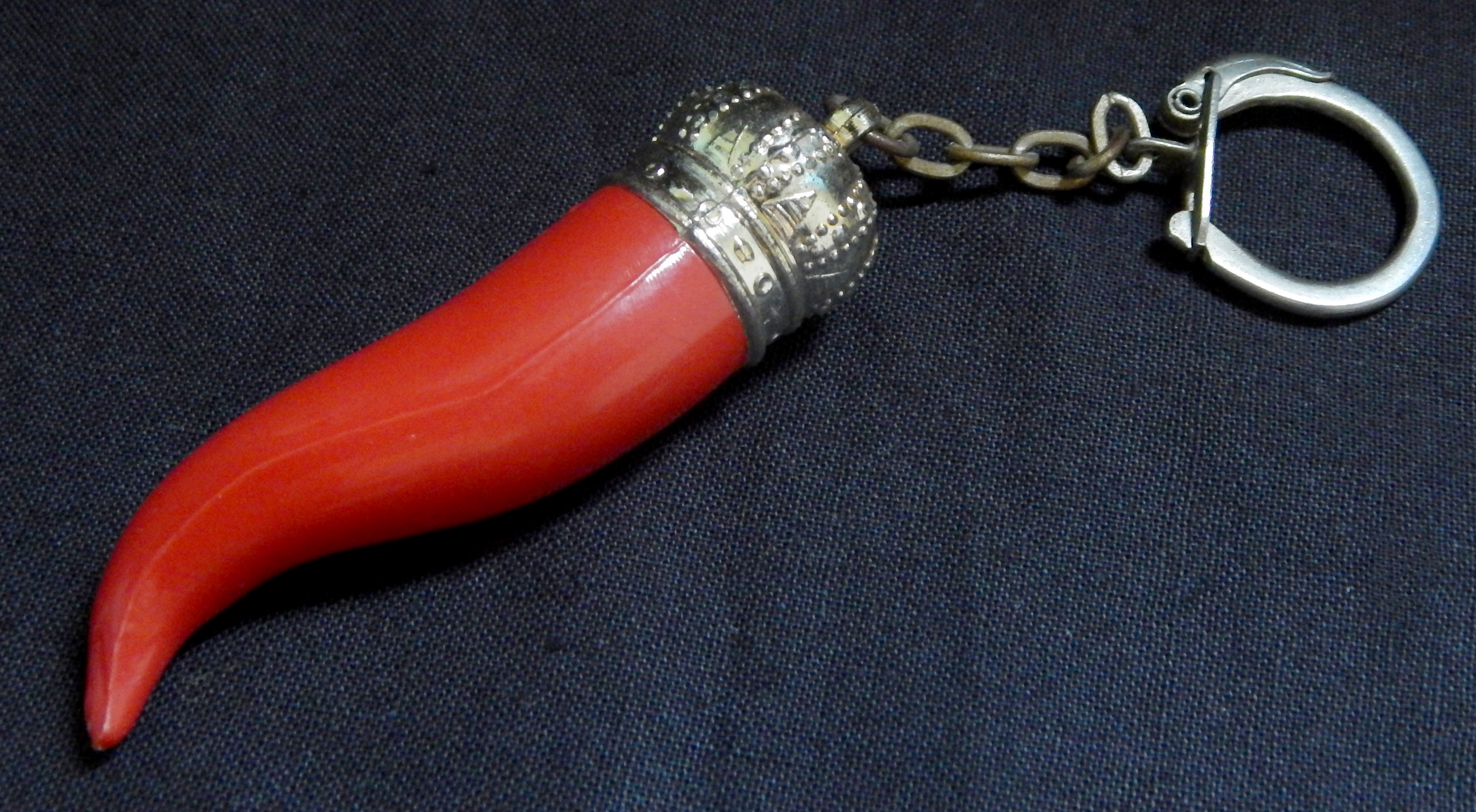 Good luck charm keychain (the cornu or horn)