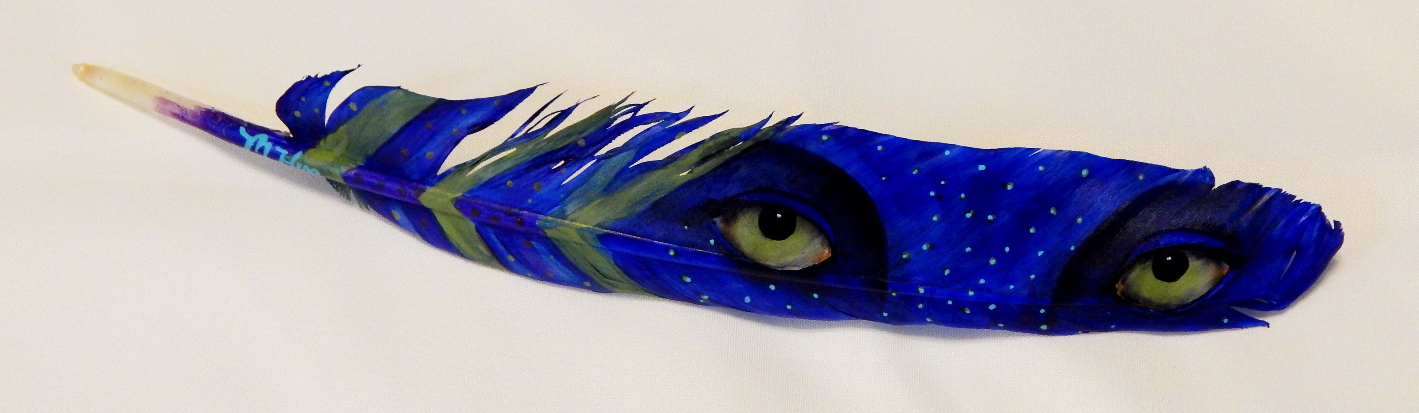 Hand painted feather by Marie Hughey