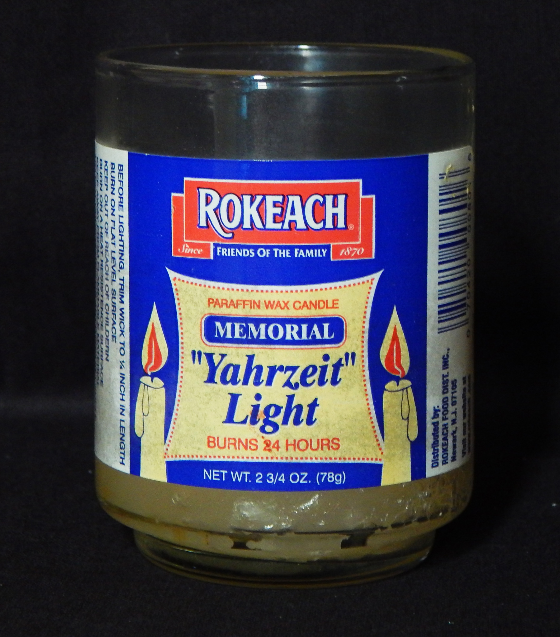 Yahrzeit Candle (Memorial Candle)