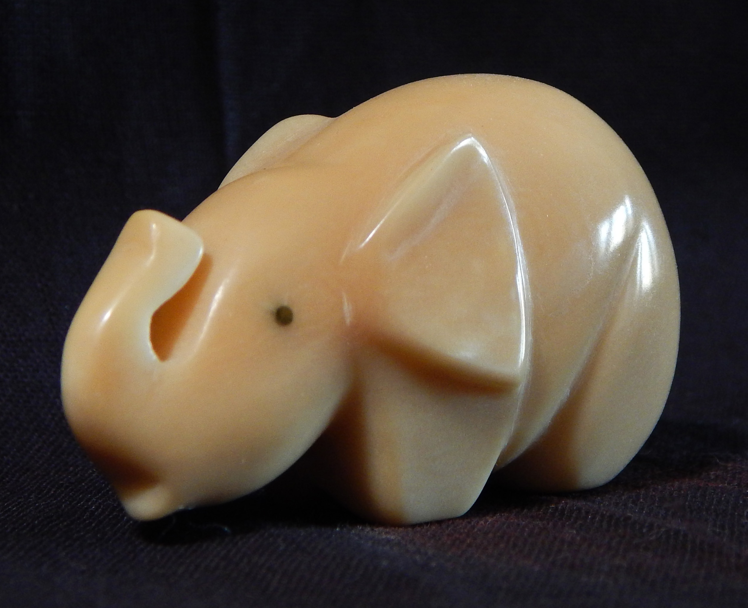 Replica of elephant with upturned trunk