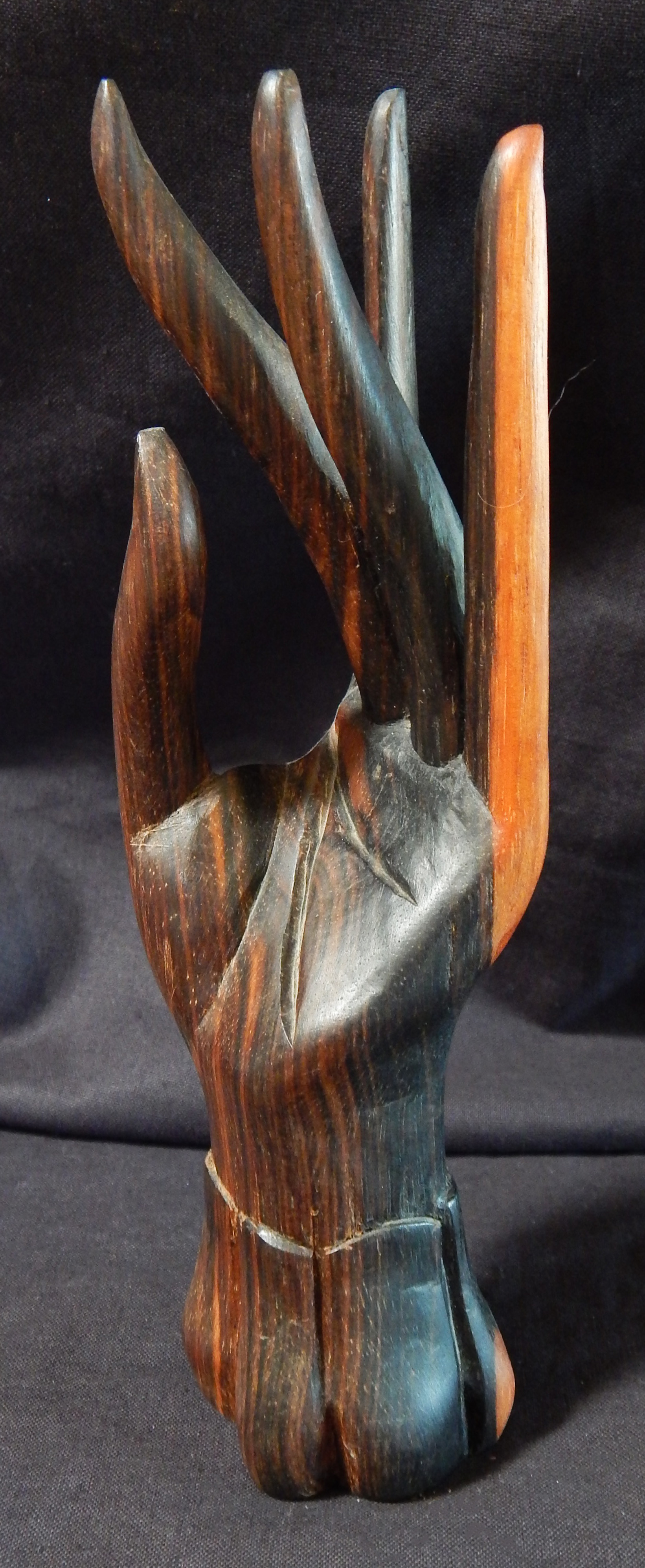 Left hand with separated fingers