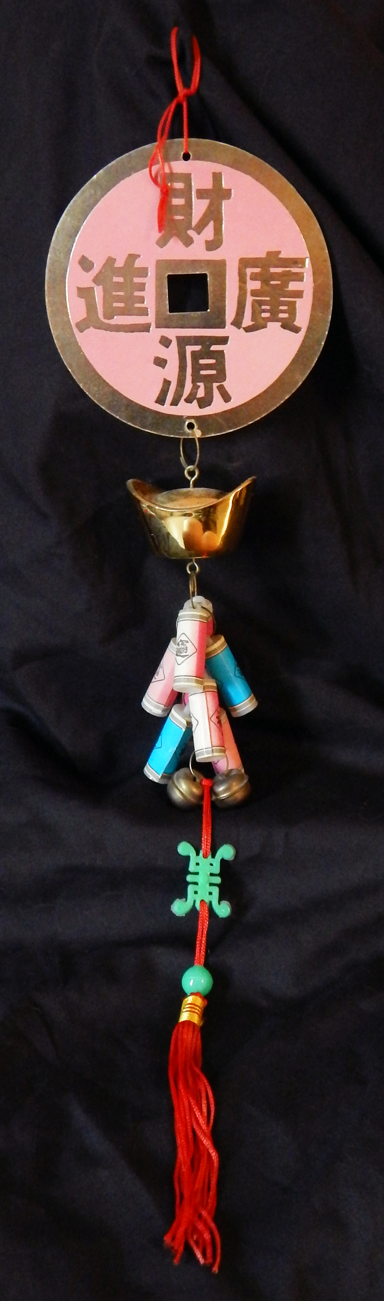 Good luck symbols (especially at New Years)-Global-Chinese-Cardboard/plastic/red string-21" long