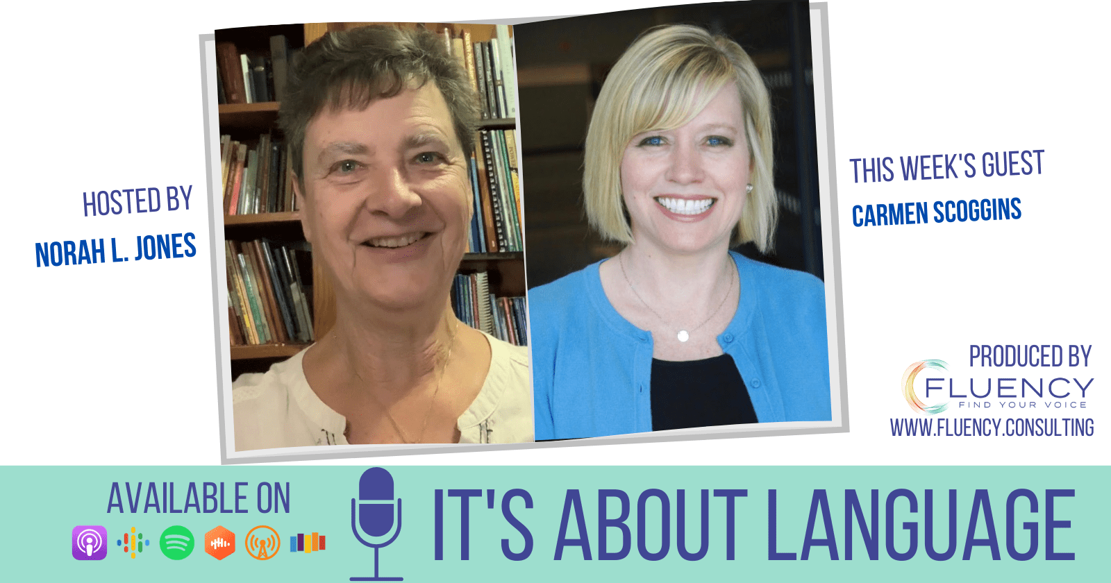 Side-by-side picture of Norah Jones and guest Carmen Scoggins