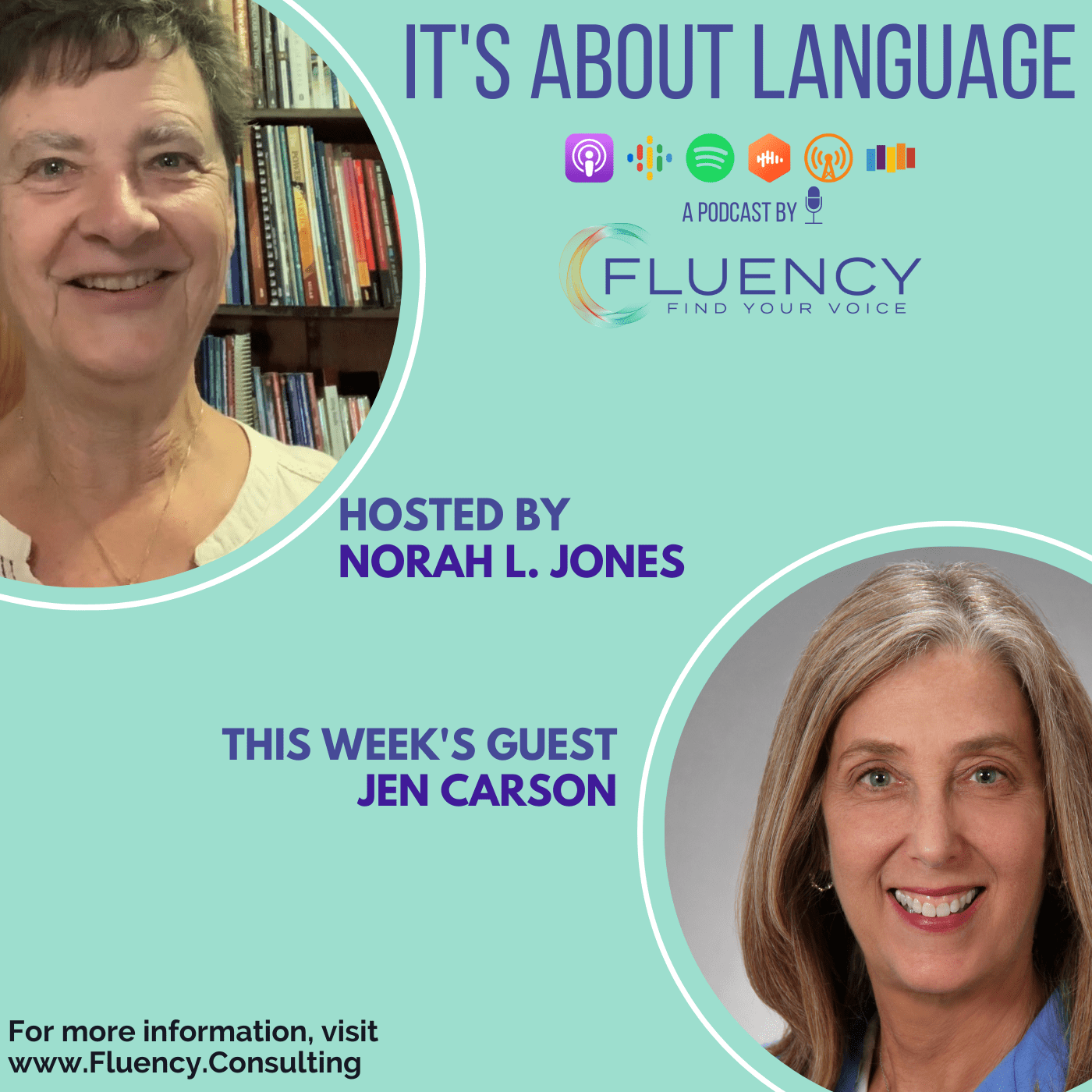 Episode 39 promotion with pictures of Norah Jones and Jen Carson