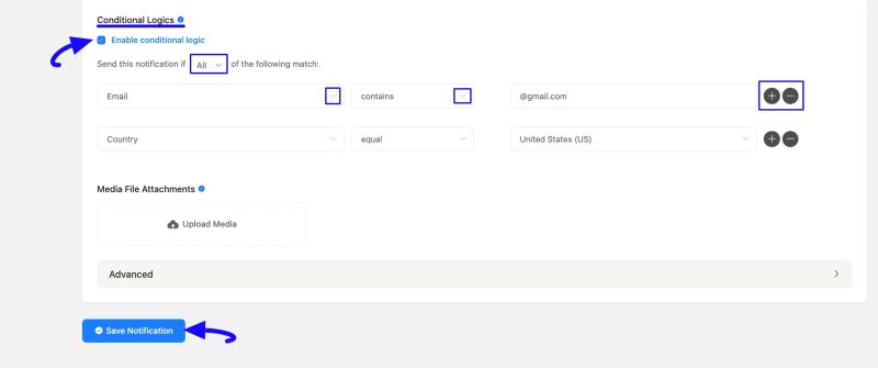 Conditional Email Notification In Fluent Forms Fluent Forms - Perfect Minimal Photo - Desktop