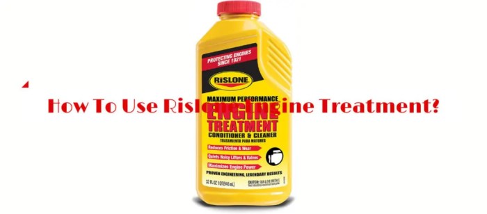 How to use rislone engine treatment