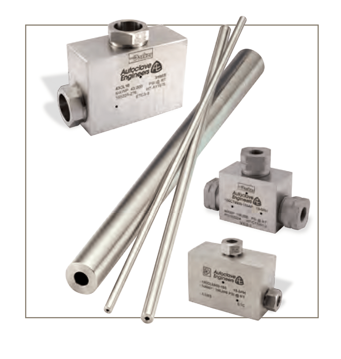 Parker Autoclave fittings & tubing collage