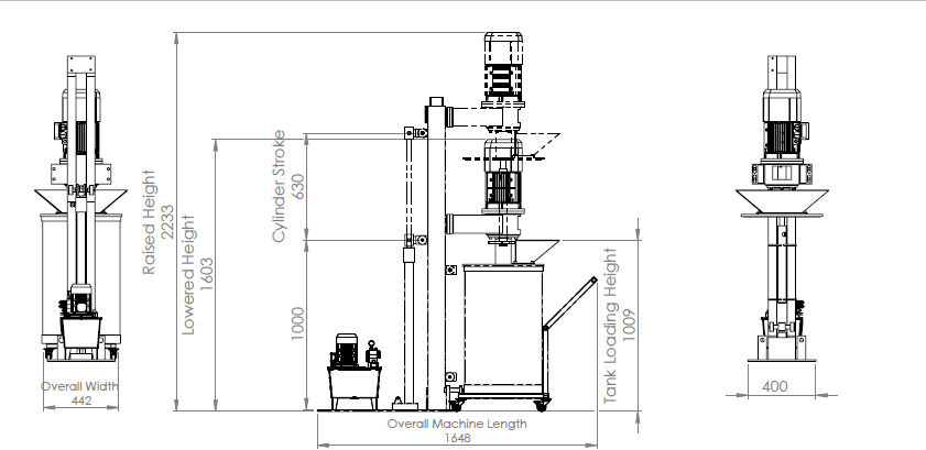 GRC Mixer- Dimensions
