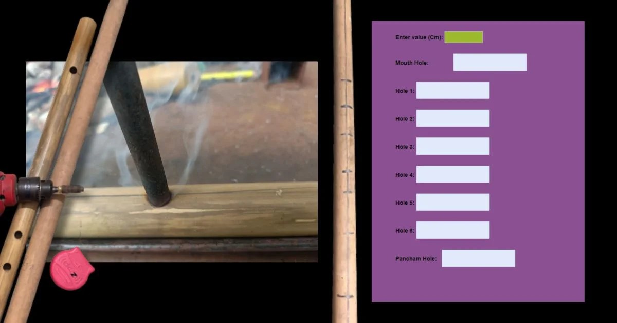Step 1 Make Bamboo Flute with FluteMate (Bansuri Making)
